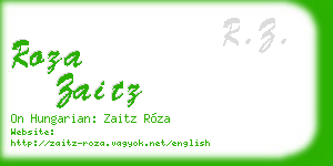 roza zaitz business card
